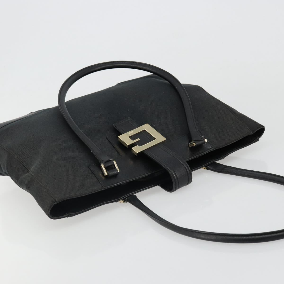 GUCCI Tote Bag Canvas Black Gold 002 1109 Auth 184982 - Jerrillo image 6