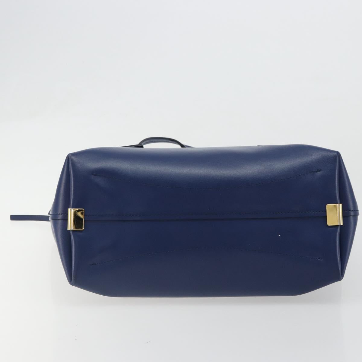 Chloe Tote Bag Leather Blue Gold Auth 184989A - Jerrillo image 10