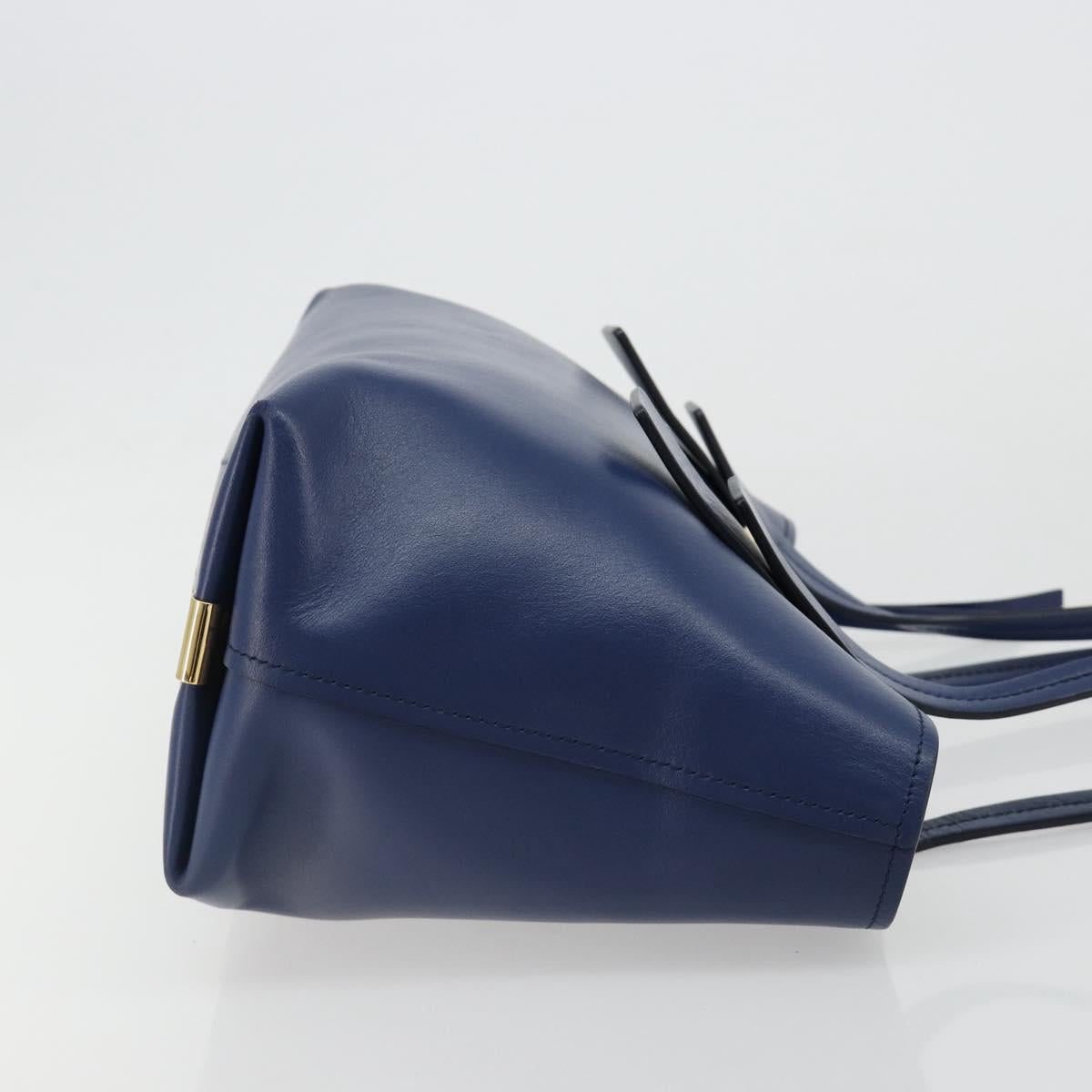 Chloe Tote Bag Leather Blue Gold Auth 184989A - Jerrillo image 4