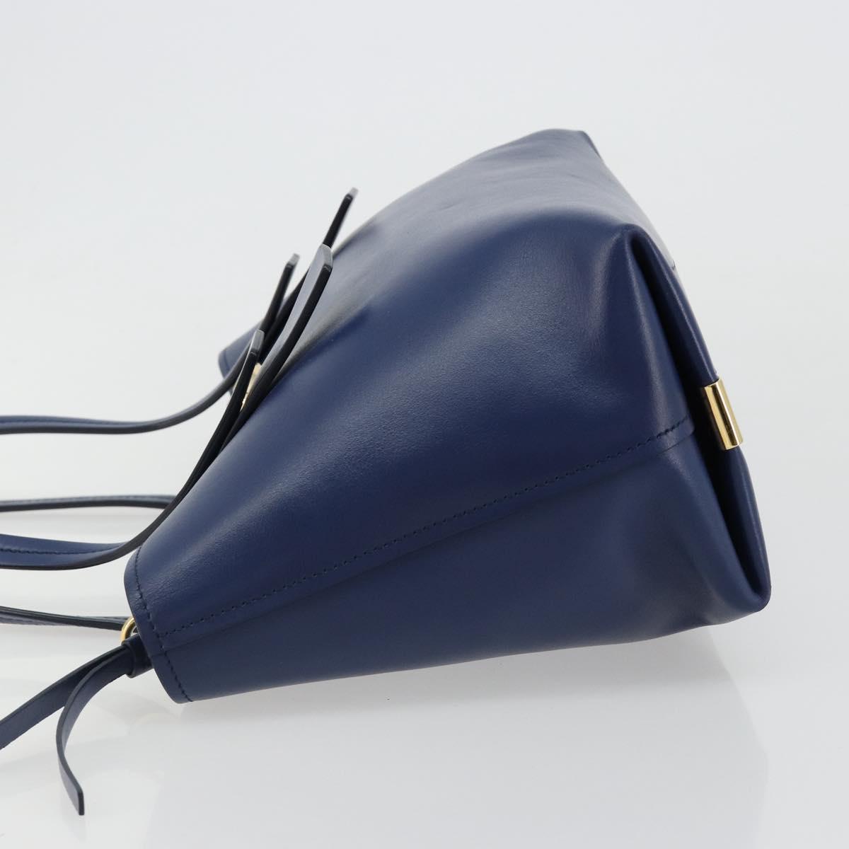 Chloe Tote Bag Leather Blue Gold Auth 184989A - Jerrillo image 5