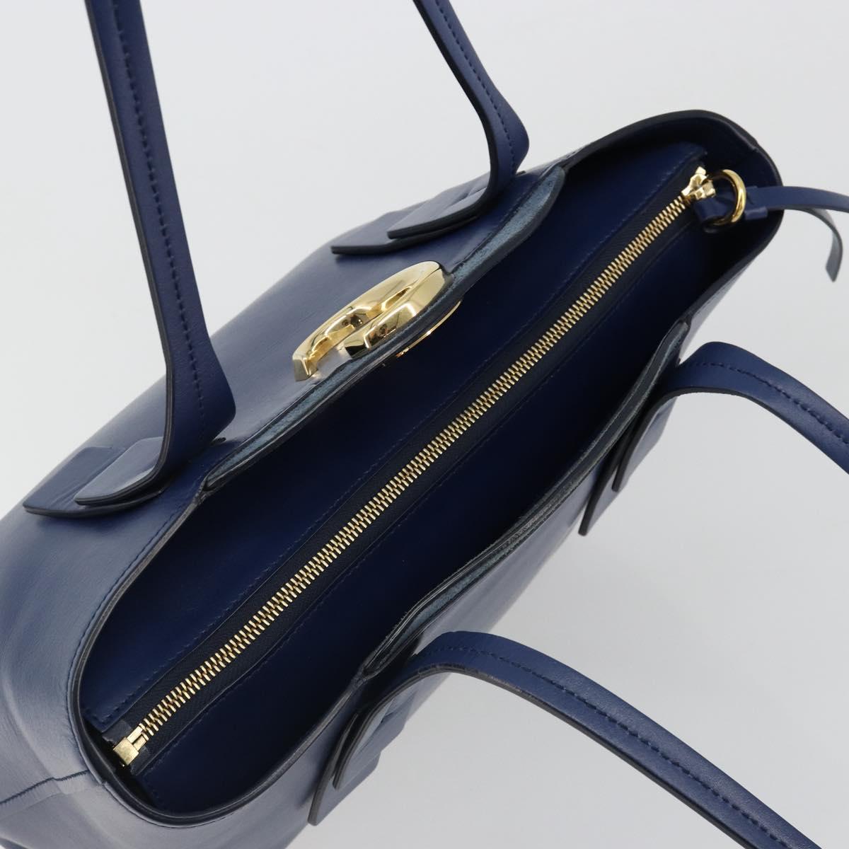 Chloe Tote Bag Leather Blue Gold Auth 184989A - Jerrillo image 6