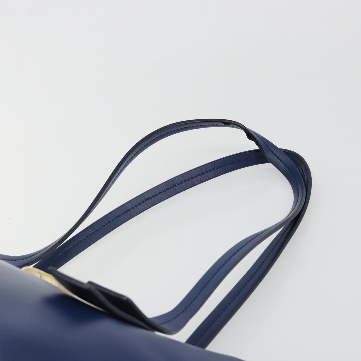 Chloe Tote Bag Leather Blue Gold Auth 184989A - Jerrillo image 8