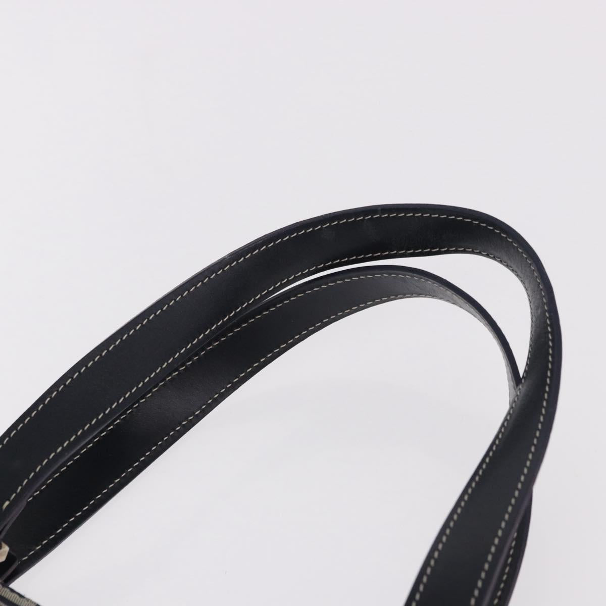 FENDI Zucchino Canvas Hand Bag Navy Silver Auth 185085V - Jerrillo image 8
