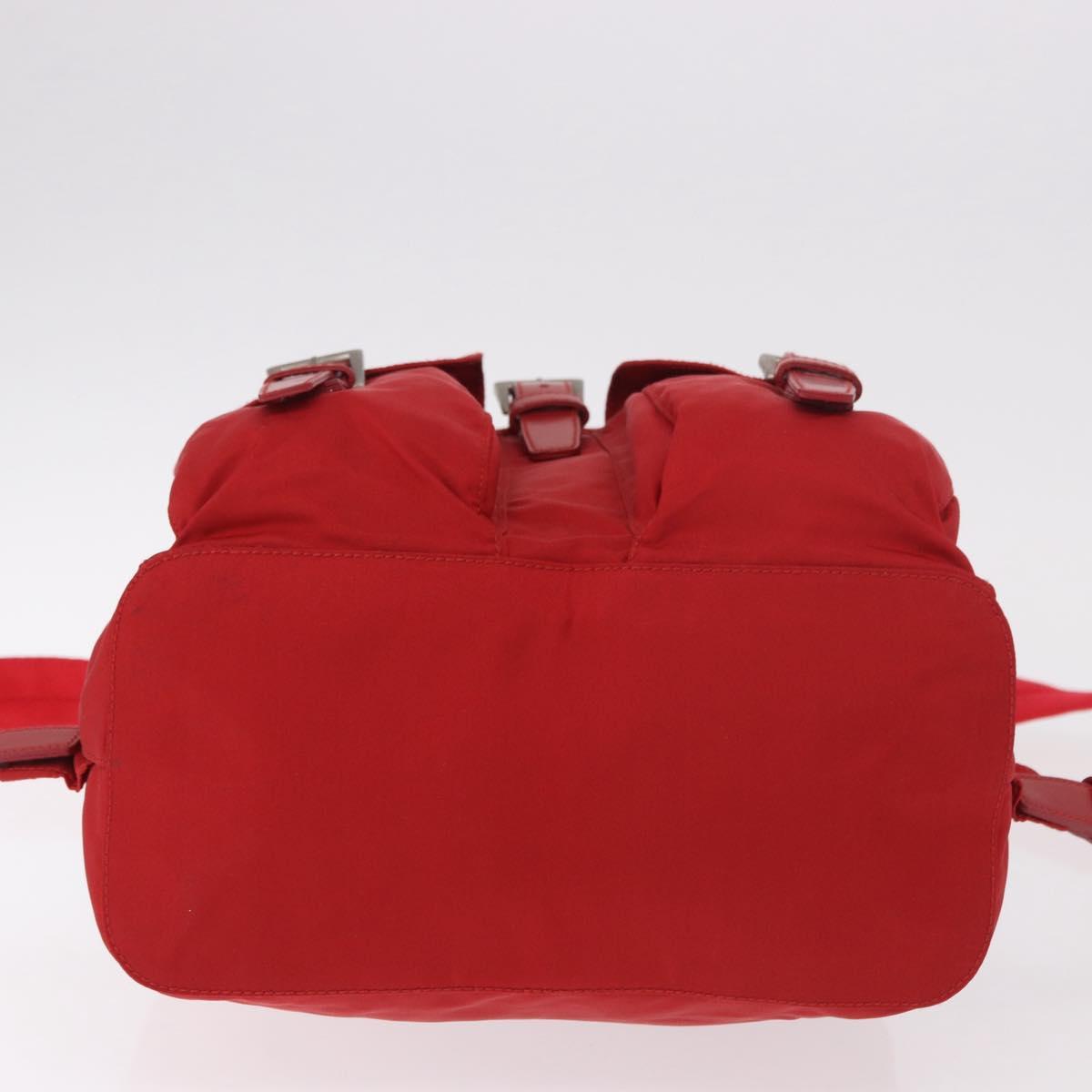 PRADA Backpack Nylon Red Silver Auth 185141V - Jerrillo image 5