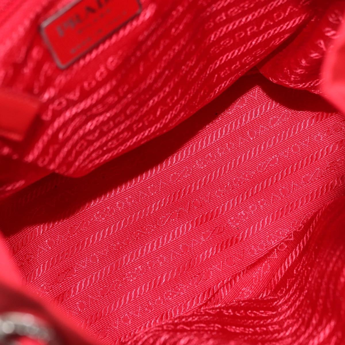 PRADA Backpack Nylon Red Silver Auth 185141V - Jerrillo image 9