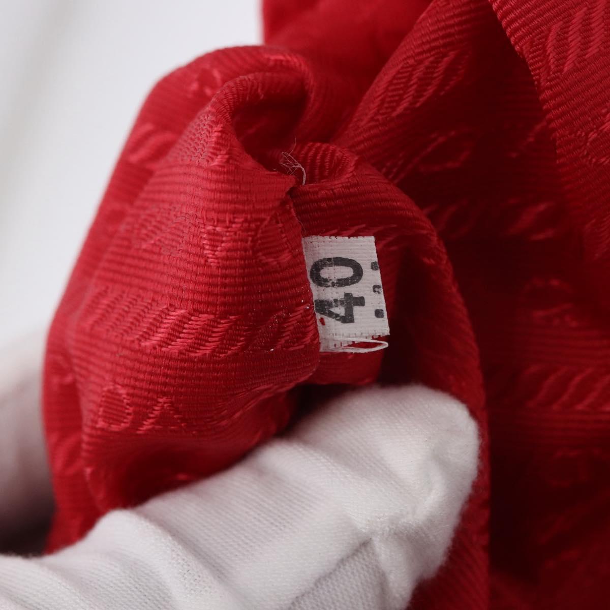PRADA Backpack Nylon Red Silver Auth 185141V - Jerrillo image 10