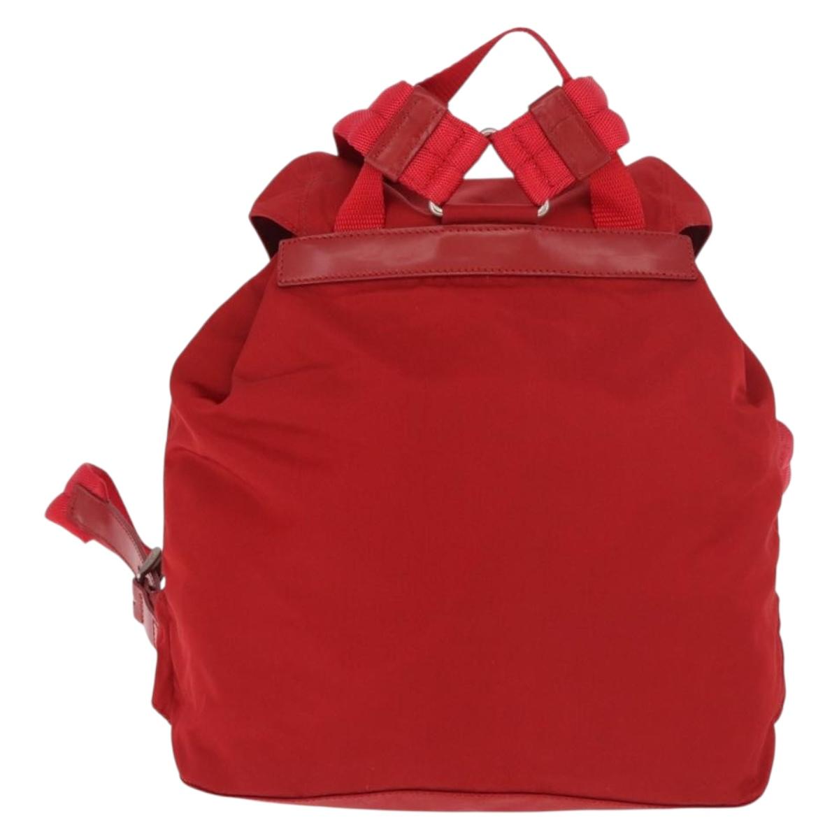 PRADA Backpack Nylon Red Silver Auth 185141V - Jerrillo image 2