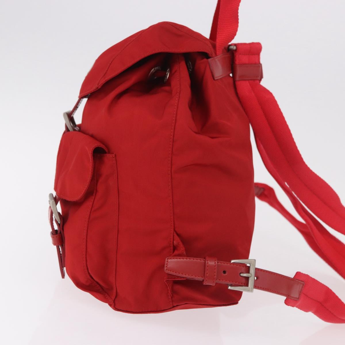 PRADA Backpack Nylon Red Silver Auth 185141V - Jerrillo image 3