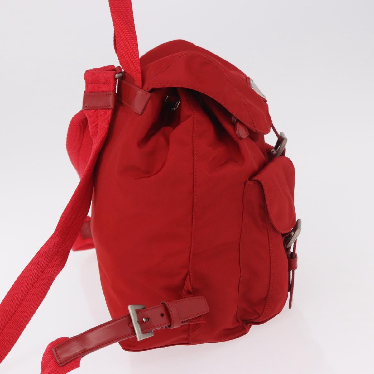 PRADA Backpack Nylon Red Silver Auth 185141V - Jerrillo image 4