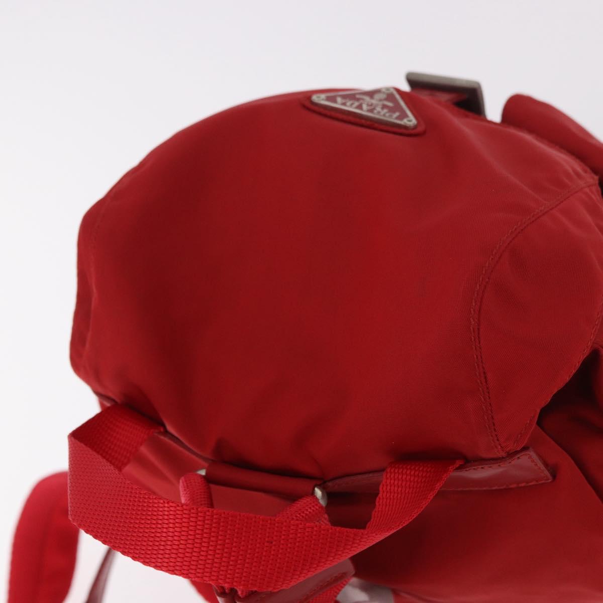 PRADA Backpack Nylon Red Silver Auth 185141V - Jerrillo image 6