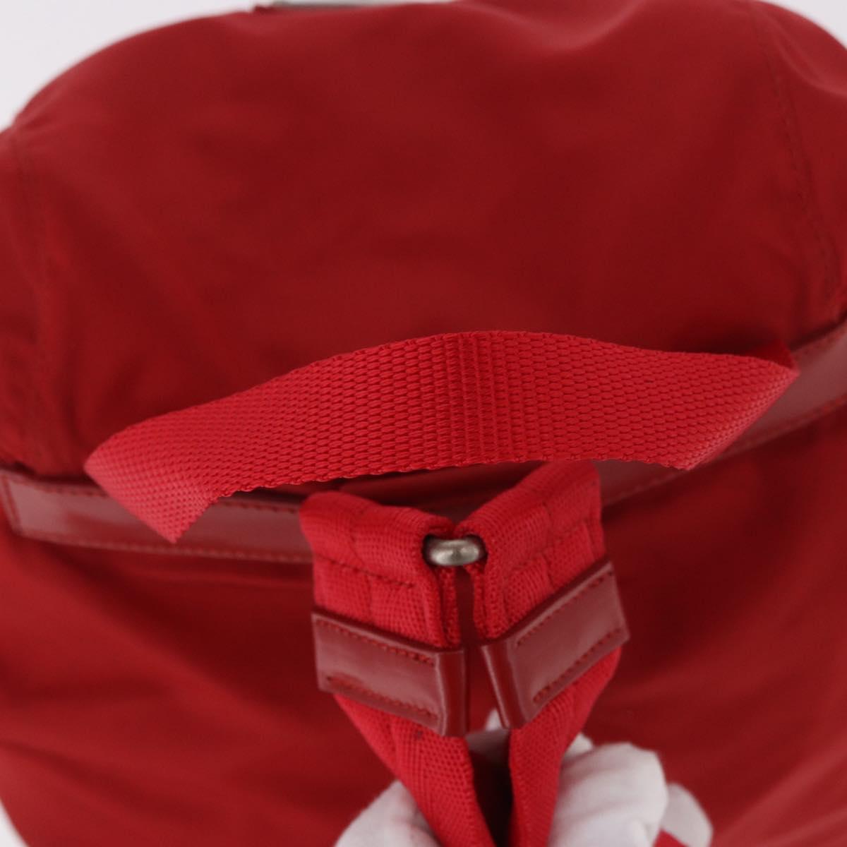 PRADA Backpack Nylon Red Silver Auth 185141V - Jerrillo image 7