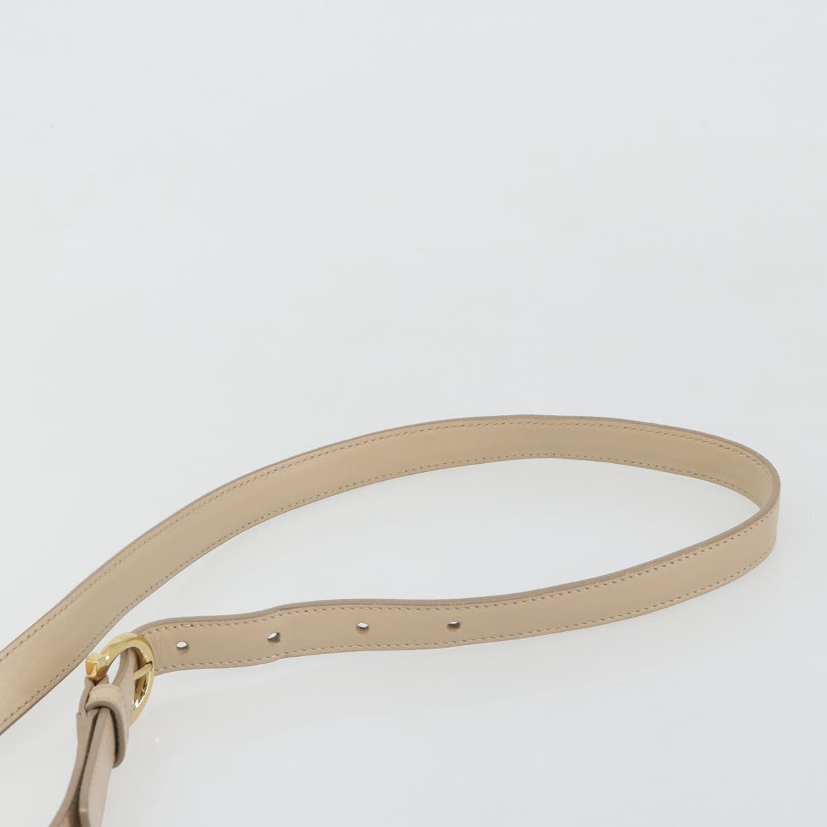 Salvatore Ferragamo Gancini Hand Bag Leather 2way Ivory Gold Auth 185142A - Jerrillo image 10