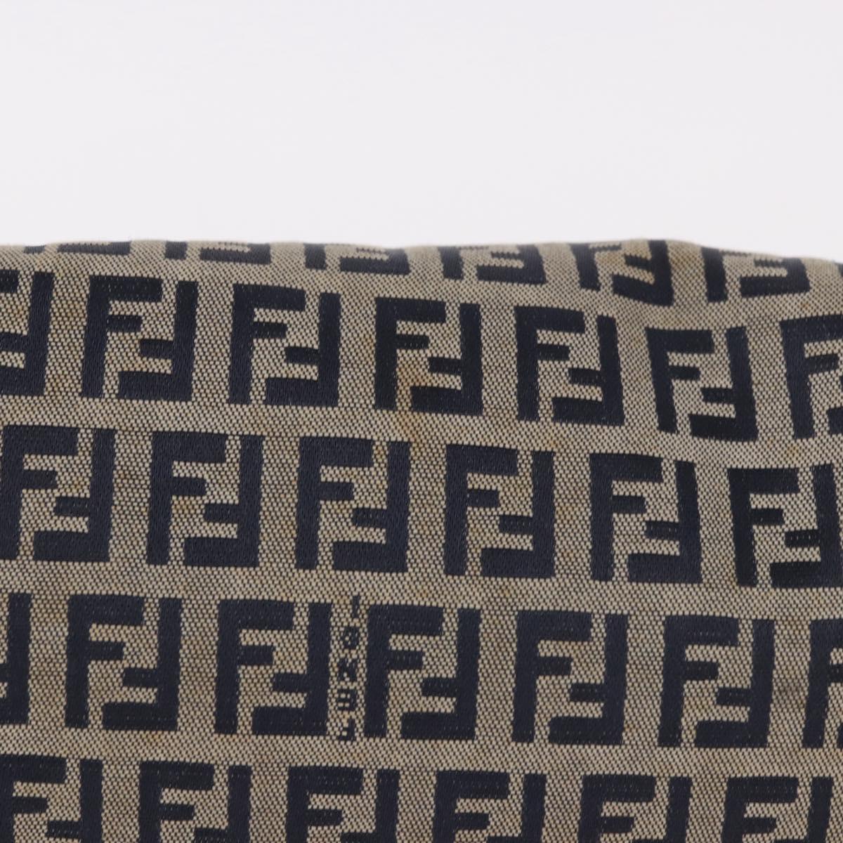 FENDI Zucchino Canvas Mamma Baguette Shoulder Bag Navy Silver Auth 185146SAV - Jerrillo image 3