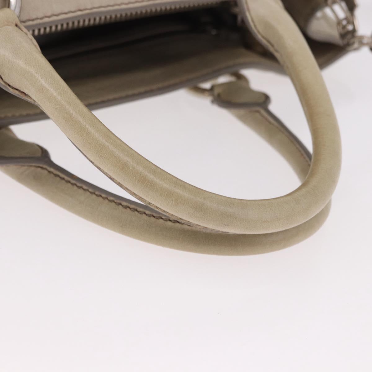 Miu Miu Hand Bag Leather 2way Gray Silver Auth 185170V - Jerrillo image 8