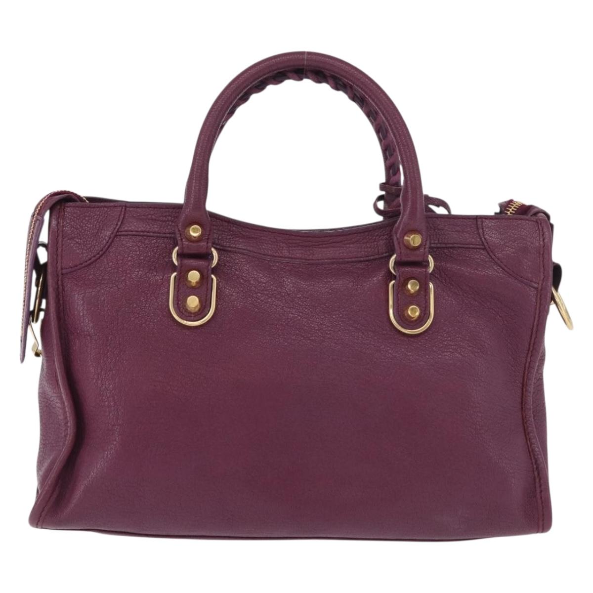 BALENCIAGA Classic Metallic Edge City S 2way Purple 432831 Auth 185405SAM - Jerrillo image 2
