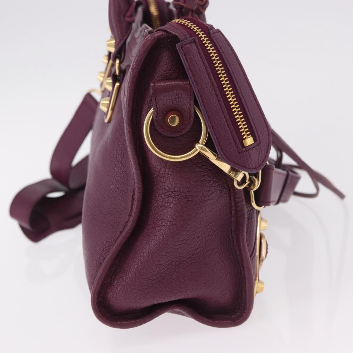 BALENCIAGA Classic Metallic Edge City S 2way Purple 432831 Auth 185405SAM - Jerrillo image 4
