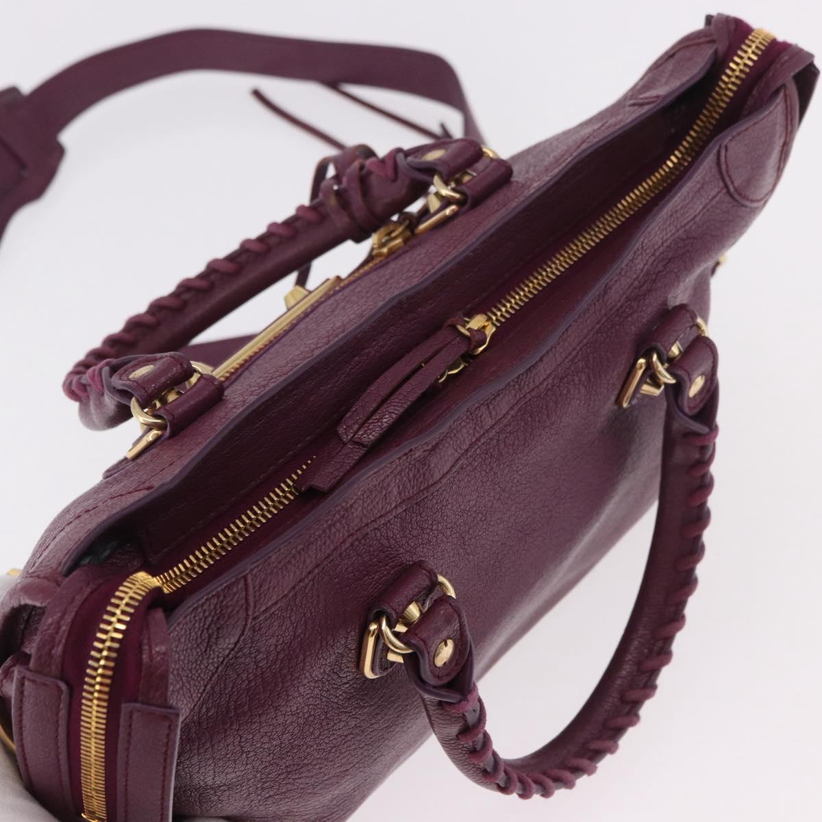 BALENCIAGA Classic Metallic Edge City S 2way Purple 432831 Auth 185405SAM - Jerrillo image 6
