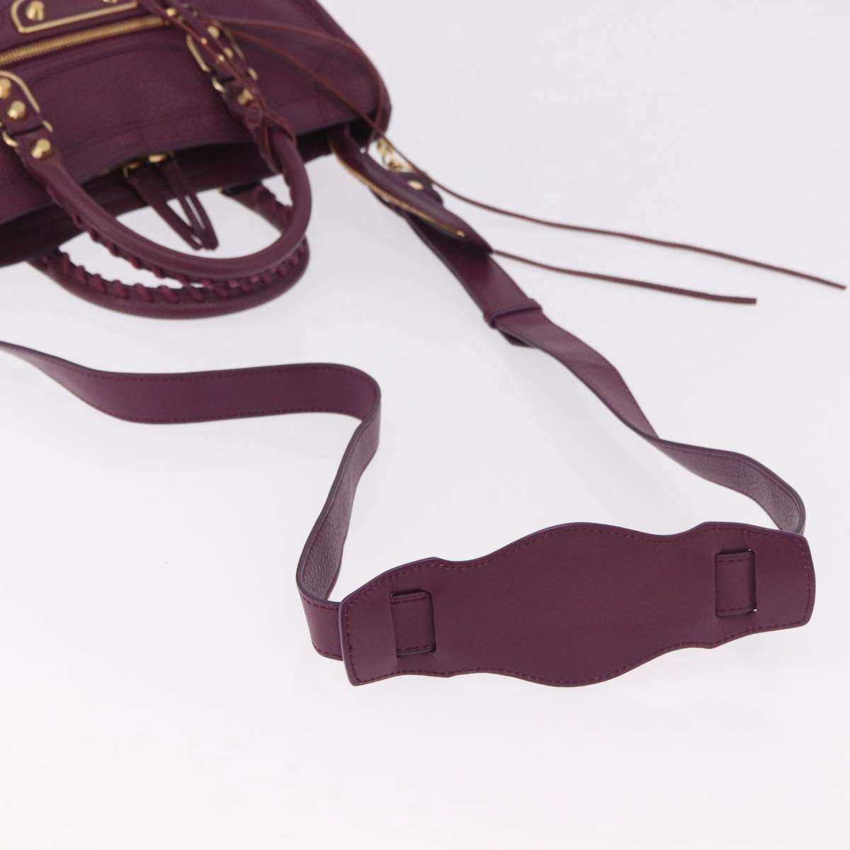 BALENCIAGA Classic Metallic Edge City S 2way Purple 432831 Auth 185405SAM - Jerrillo image 9