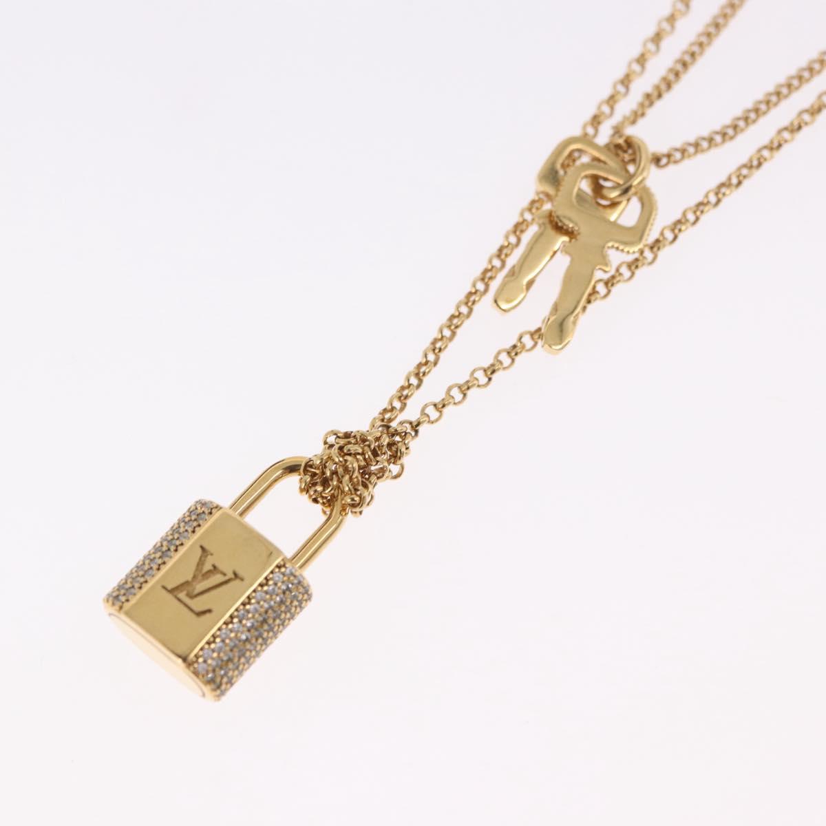 LOUIS VUITTON LV Padlock Necklace metal Gold M01593 LV Auth 185417SAM - Jerrillo image 10