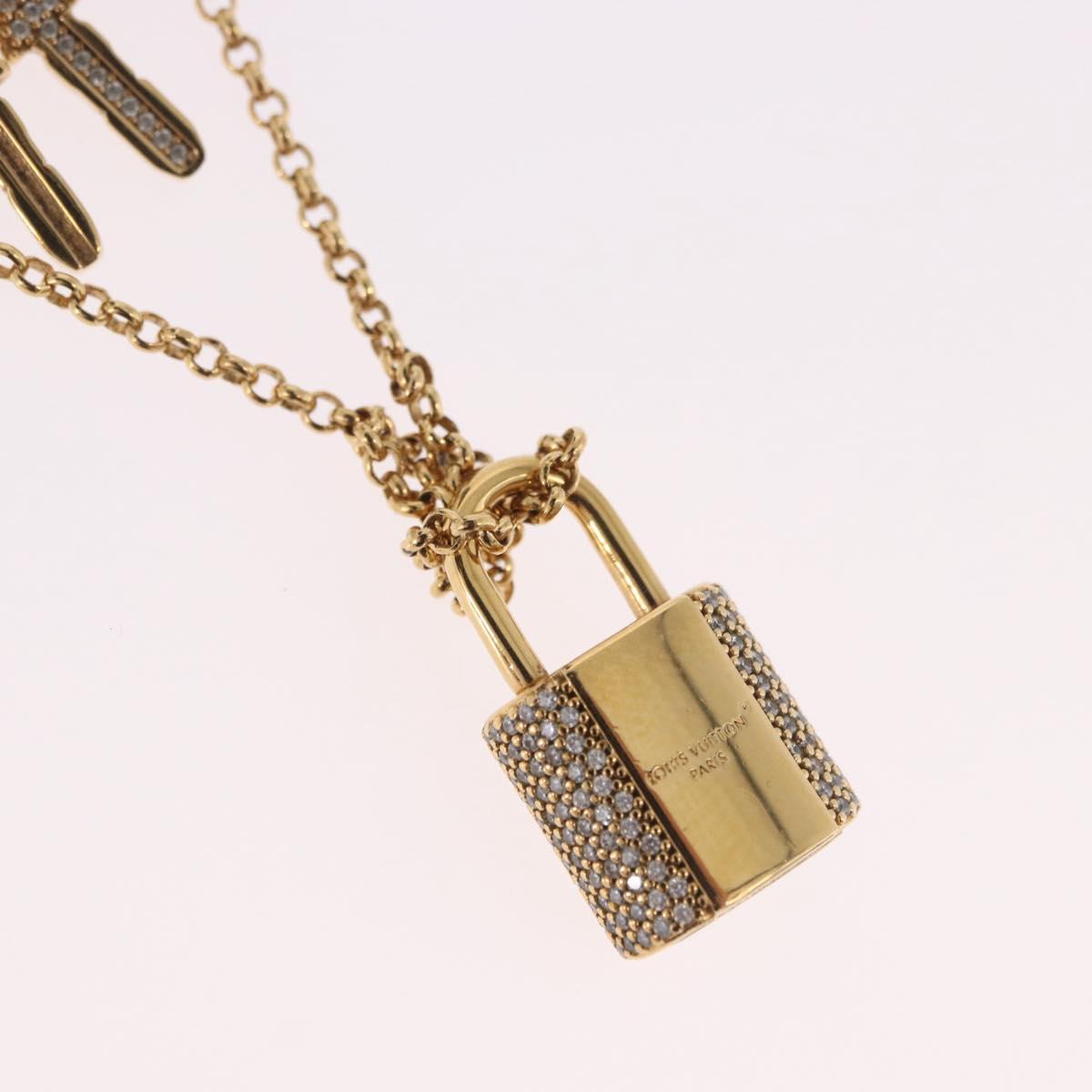 LOUIS VUITTON LV Padlock Necklace metal Gold M01593 LV Auth 185417SAM - Jerrillo image 3