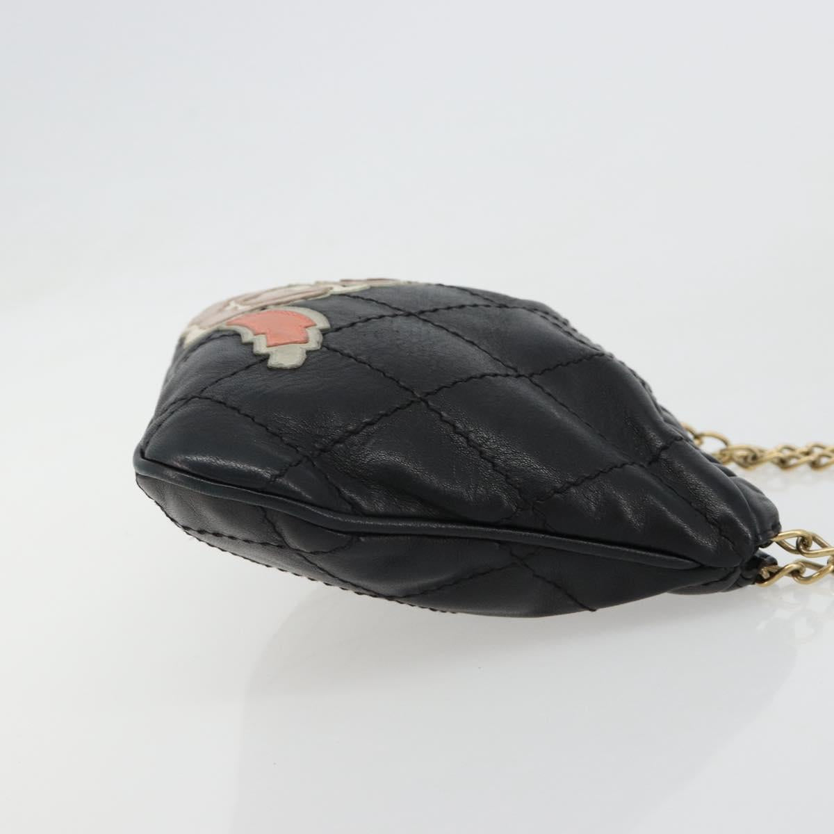 CHANEL Wild Stitch Chain Shoulder Bag Lamb Skin Black Gold CC Auth 185441M - Jerrillo image 3