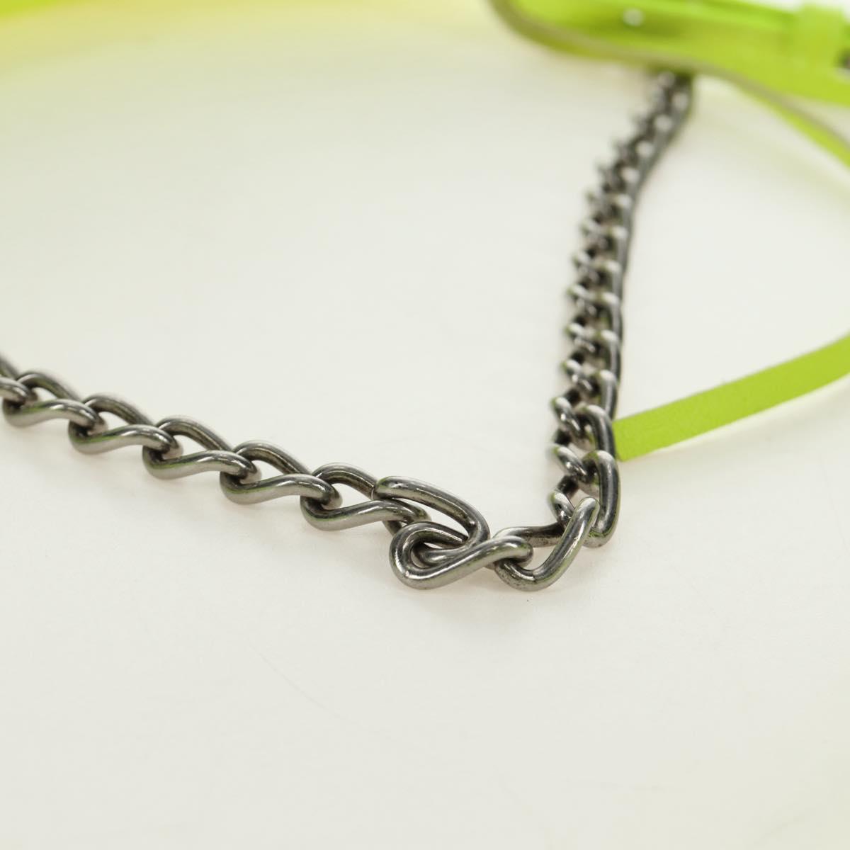 BALENCIAGA Chain Le Cagole Mini Bag Leather 2way Green Silver Auth 185444M - Jerrillo image 7