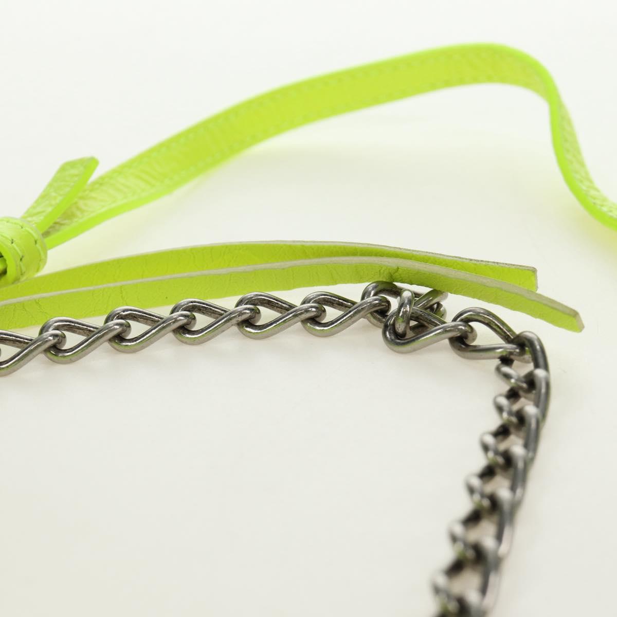 BALENCIAGA Chain Le Cagole Mini Bag Leather 2way Green Silver Auth 185444M - Jerrillo image 8
