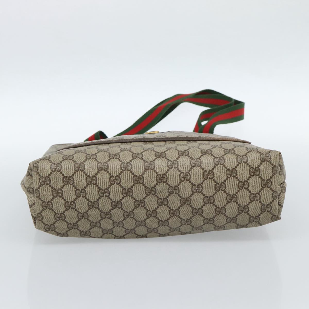 GUCCI GG Supreme Web Sherry Line Tote Bag PVC Beige 41 004 4465 Auth 185466 - Jerrillo image 5