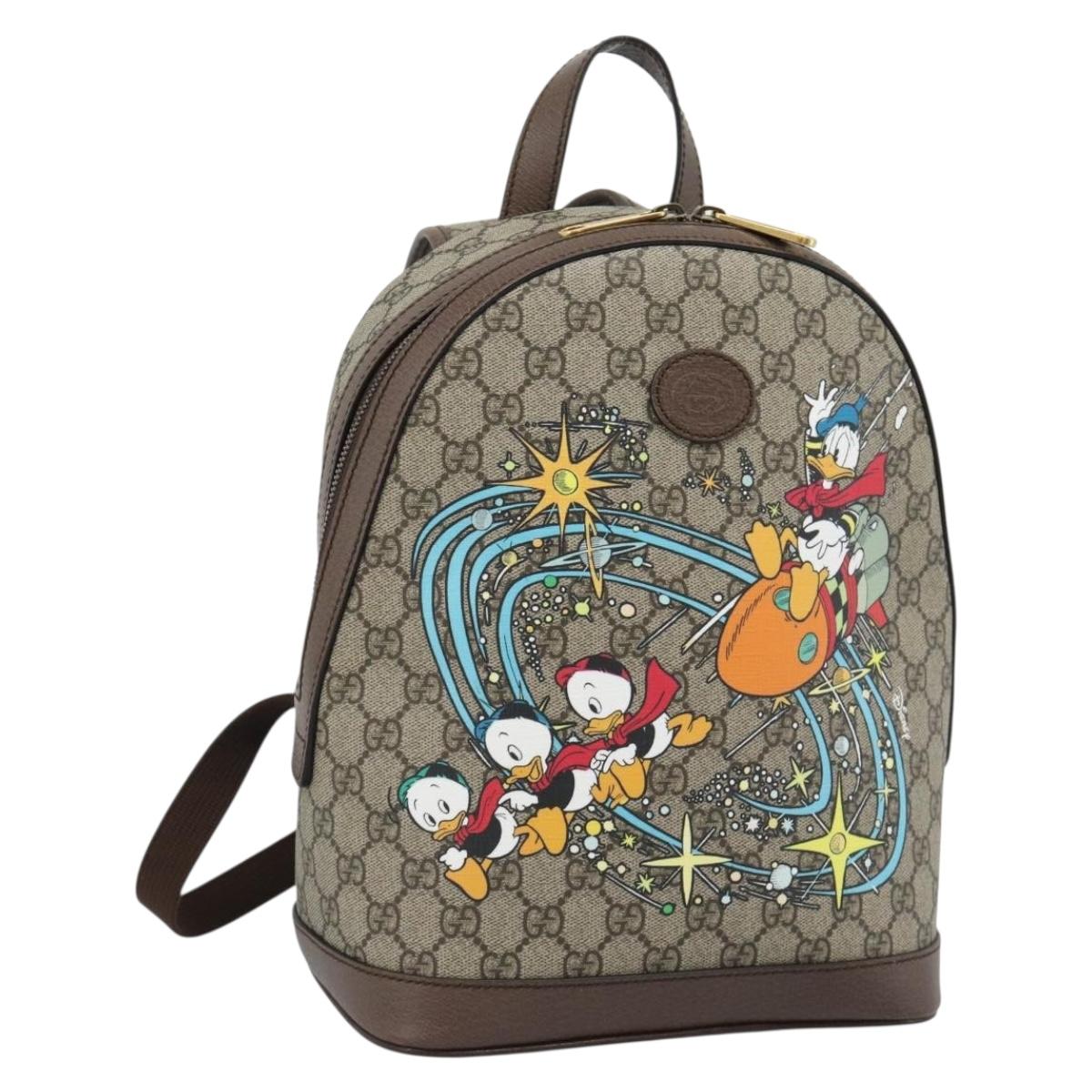 GUCCI GUCCI x Disney GG Supreme Backpack PVC Beige 552884 Auth 185480M - Jerrillo