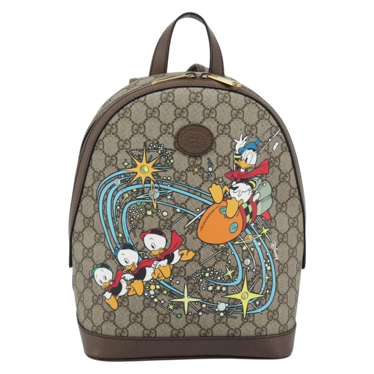GUCCI GUCCI x Disney GG Supreme Backpack PVC Beige 552884 Auth 185480M - Jerrillo image 2