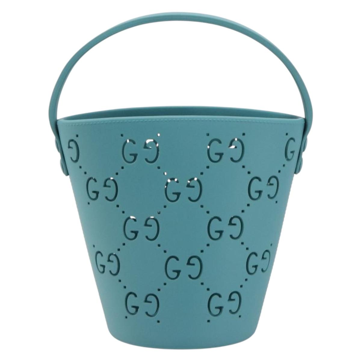 GUCCI Children's Hand Bag rubber Turquoise Blue 723051 Auth 185604M - Jerrillo image 2