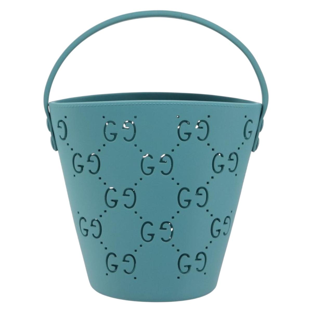 GUCCI Children's Hand Bag rubber Turquoise Blue 723051 Auth 185604M - Jerrillo image 3