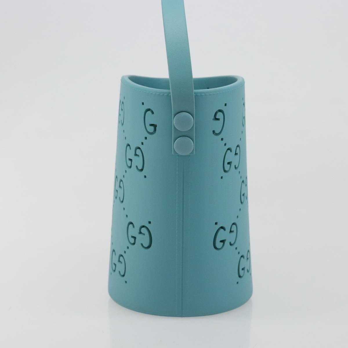 GUCCI Children's Hand Bag rubber Turquoise Blue 723051 Auth 185604M - Jerrillo image 4