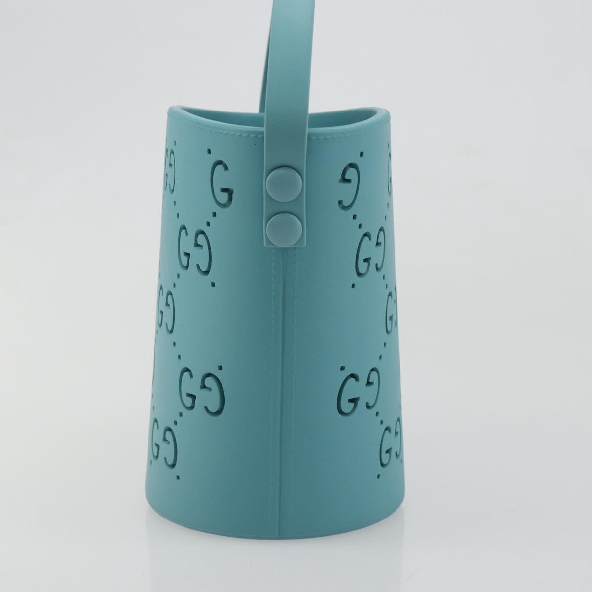 GUCCI Children's Hand Bag rubber Turquoise Blue 723051 Auth 185604M - Jerrillo image 5