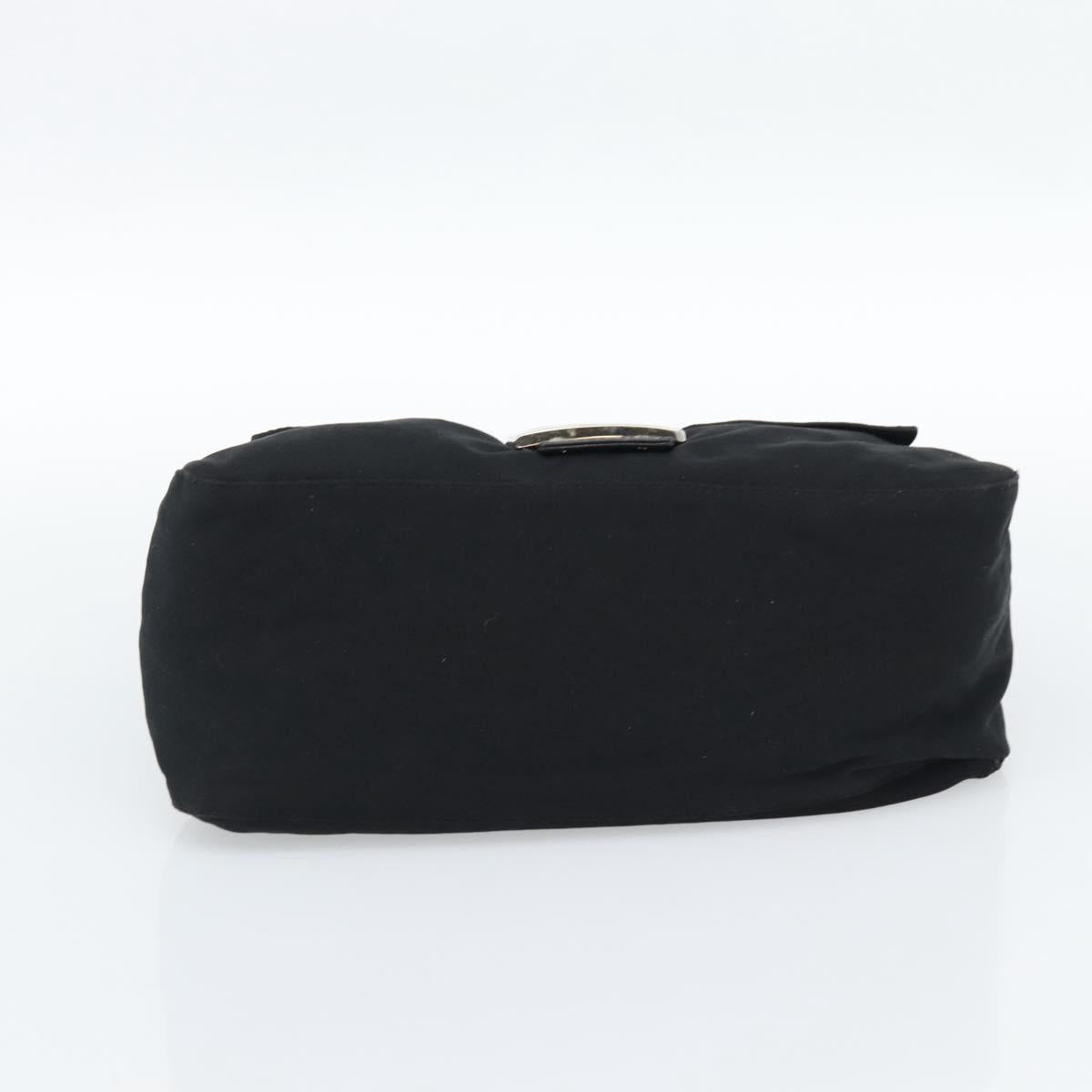 FENDI Mamma Baguette Shoulder Bag Cotton jersey Black Silver Auth 186048 - Jerrillo image 9