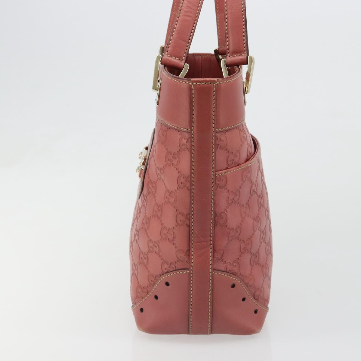 GUCCI GG Canvas Guccissima Tote Bag Leather Pink Gold 145994 Auth 186120A - Jerrillo image 4