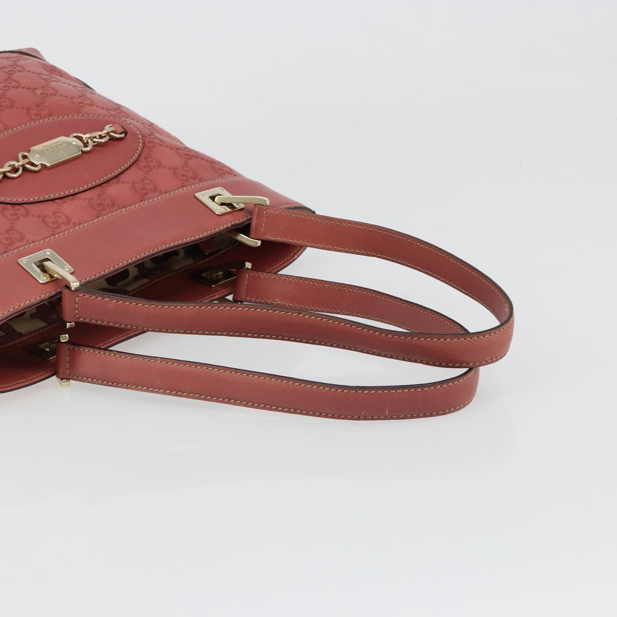 GUCCI GG Canvas Guccissima Tote Bag Leather Pink Gold 145994 Auth 186120A - Jerrillo image 7