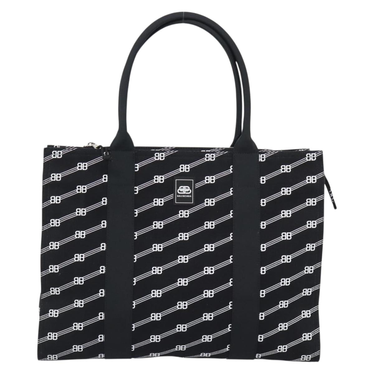 BALENCIAGA Trade Tote Bag Canvas Black Silver 621826 Auth 186183M - Jerrillo image 2