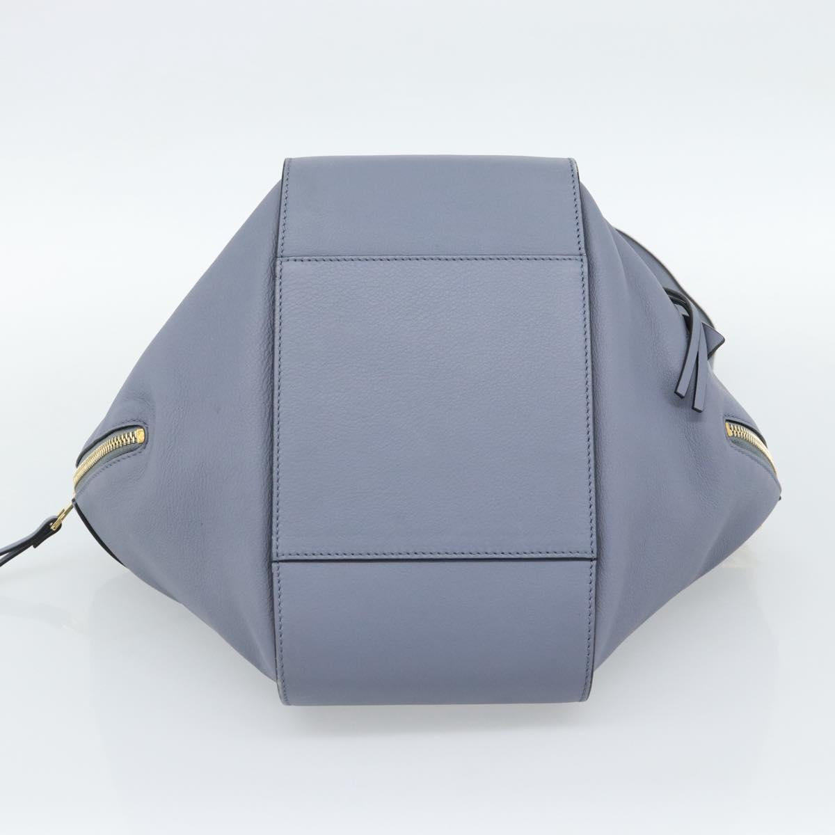 LOEWE Hammock Small Hand Bag Leather 2way Light Blue Gold Auth 186188SM - Jerrillo image 5