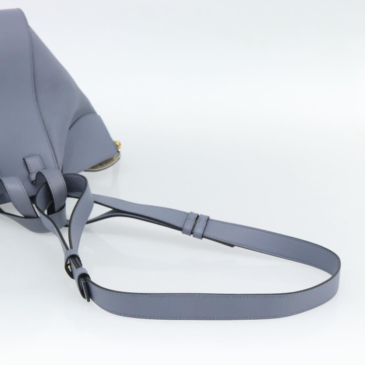 LOEWE Hammock Small Hand Bag Leather 2way Light Blue Gold Auth 186188SM - Jerrillo image 8