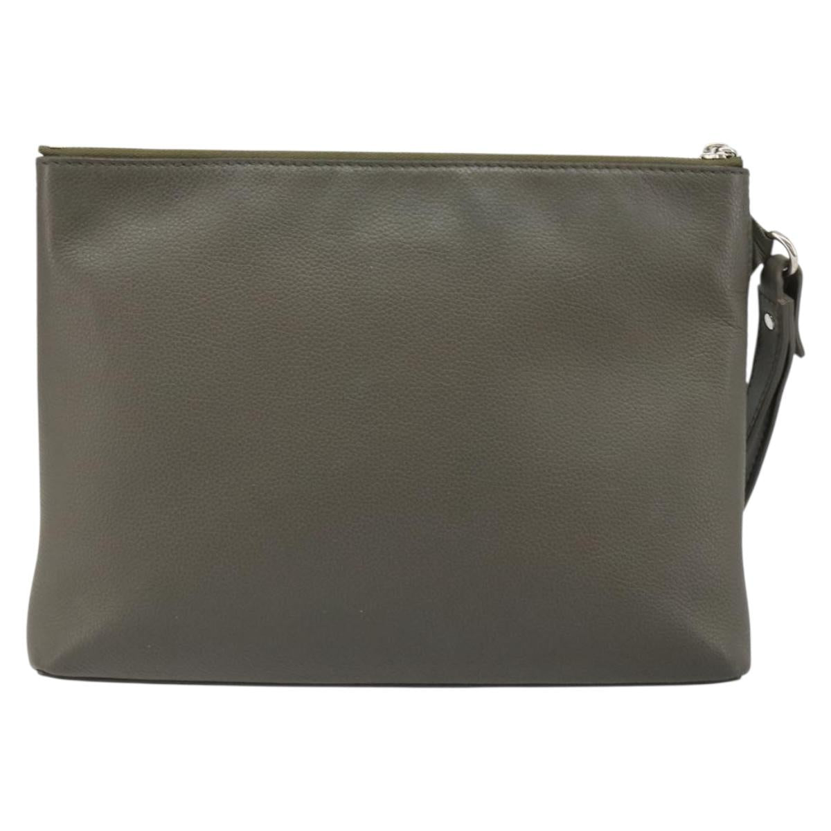 LOUIS VUITTON Takeoff Pouch Clutch Bag Leather Gray M81735 LV Auth 186227M - Jerrillo image 2