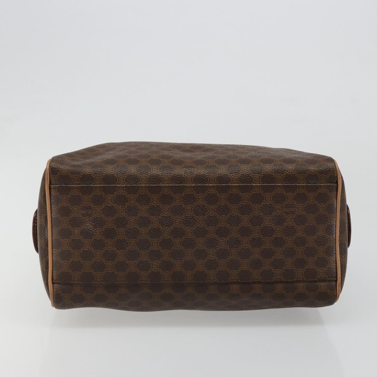 CELINE Macadam Canvas Boston Bag PVC Leather Brown Gold Auth 186262A - Jerrillo image 9