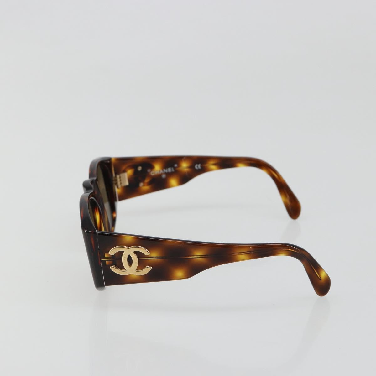 CHANEL COCO Mark Sunglasses plastic Brown CC Auth 186283 - Jerrillo image 4