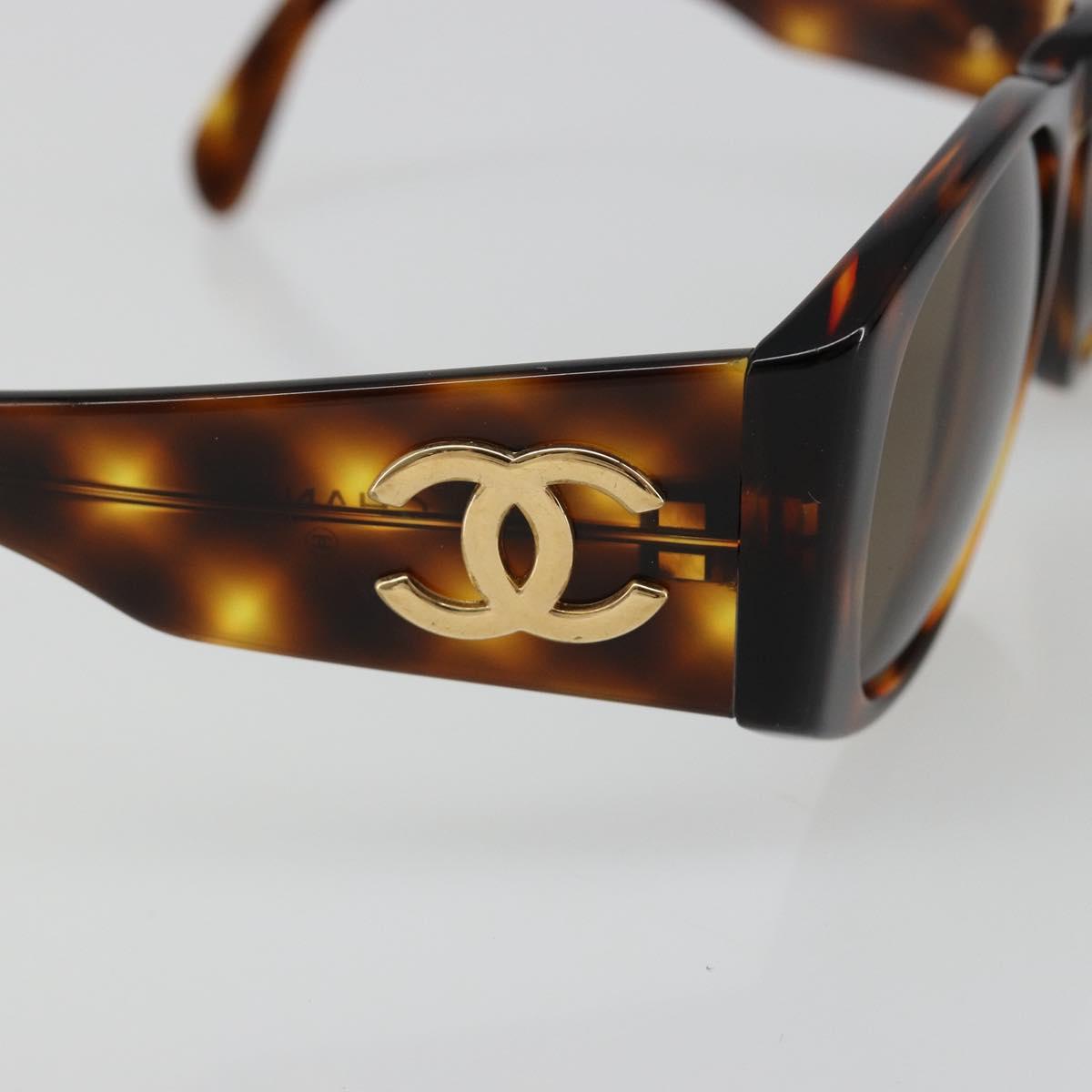 CHANEL COCO Mark Sunglasses plastic Brown CC Auth 186283 - Jerrillo image 8
