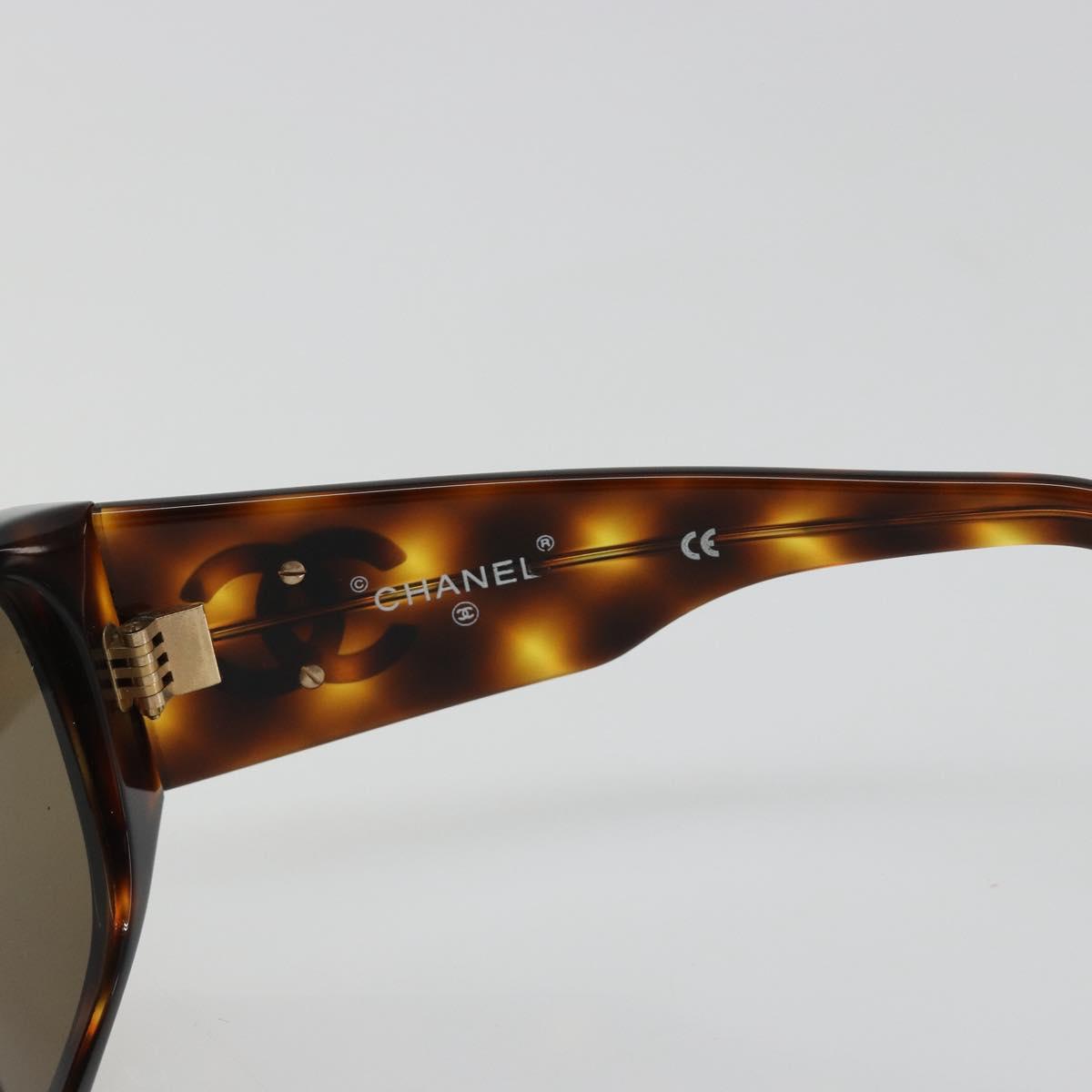 CHANEL COCO Mark Sunglasses plastic Brown CC Auth 186283 - Jerrillo image 9