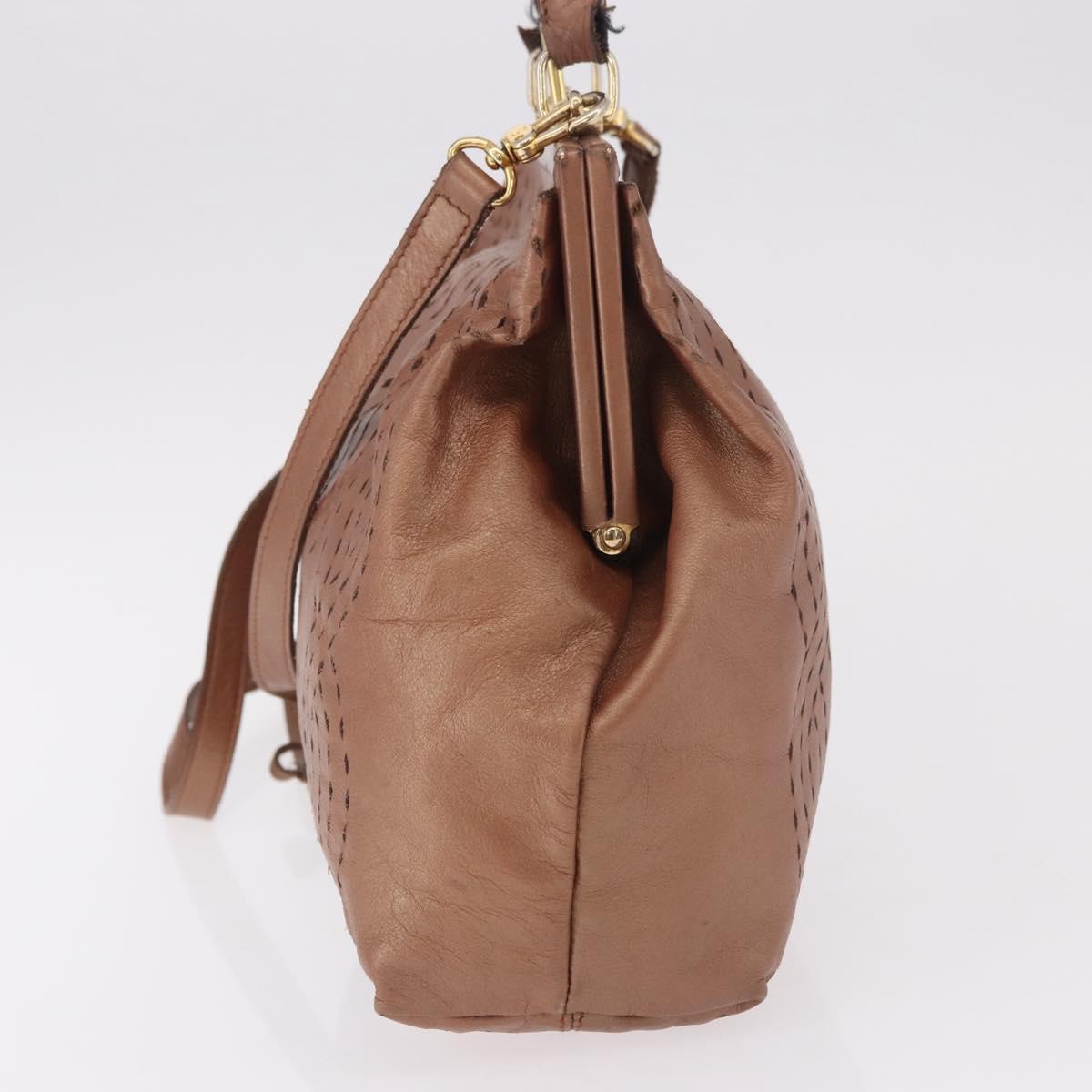 FENDI Shoulder Bag Leather 2way Bronze Gold Auth 186712 - Jerrillo image 4