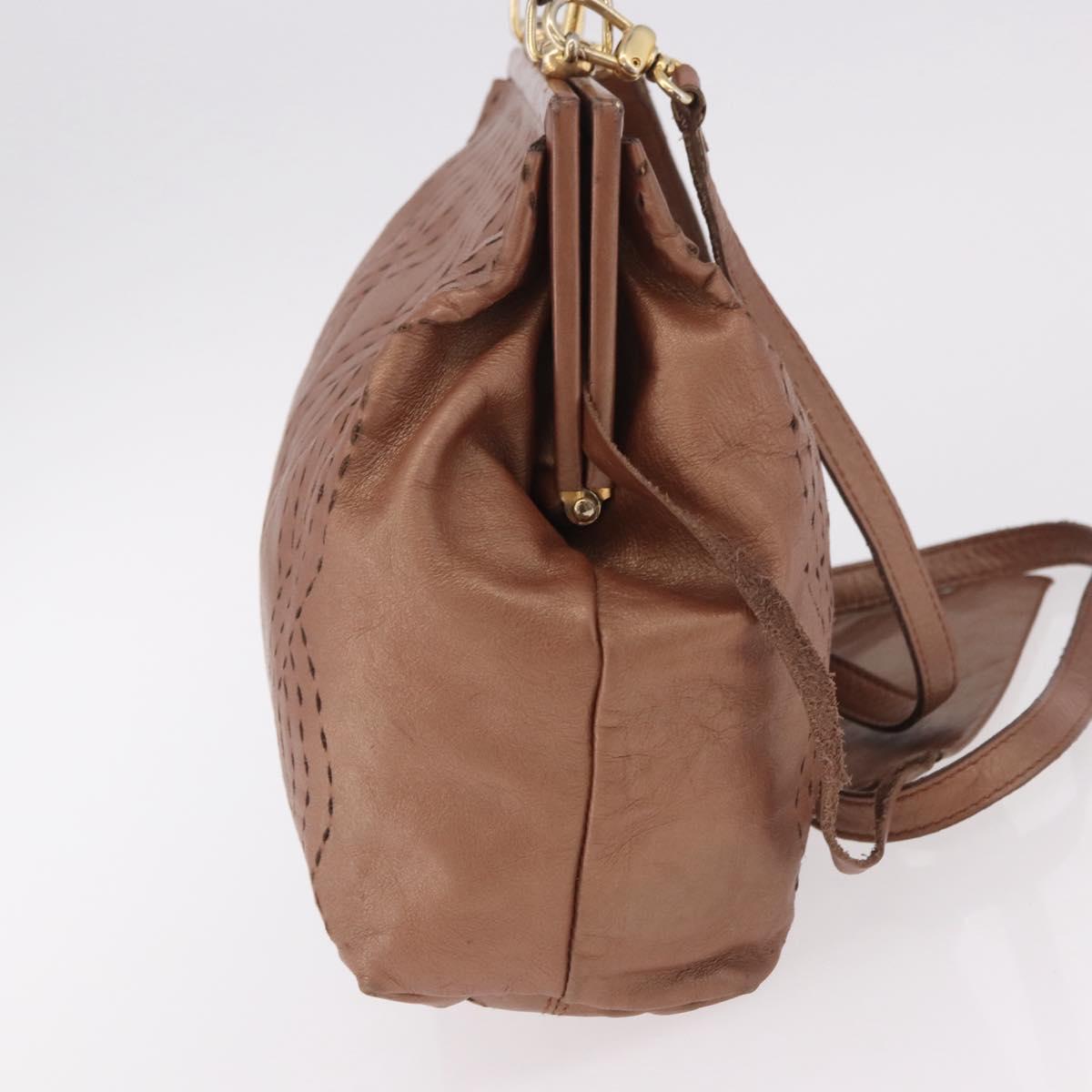 FENDI Shoulder Bag Leather 2way Bronze Gold Auth 186712 - Jerrillo image 5