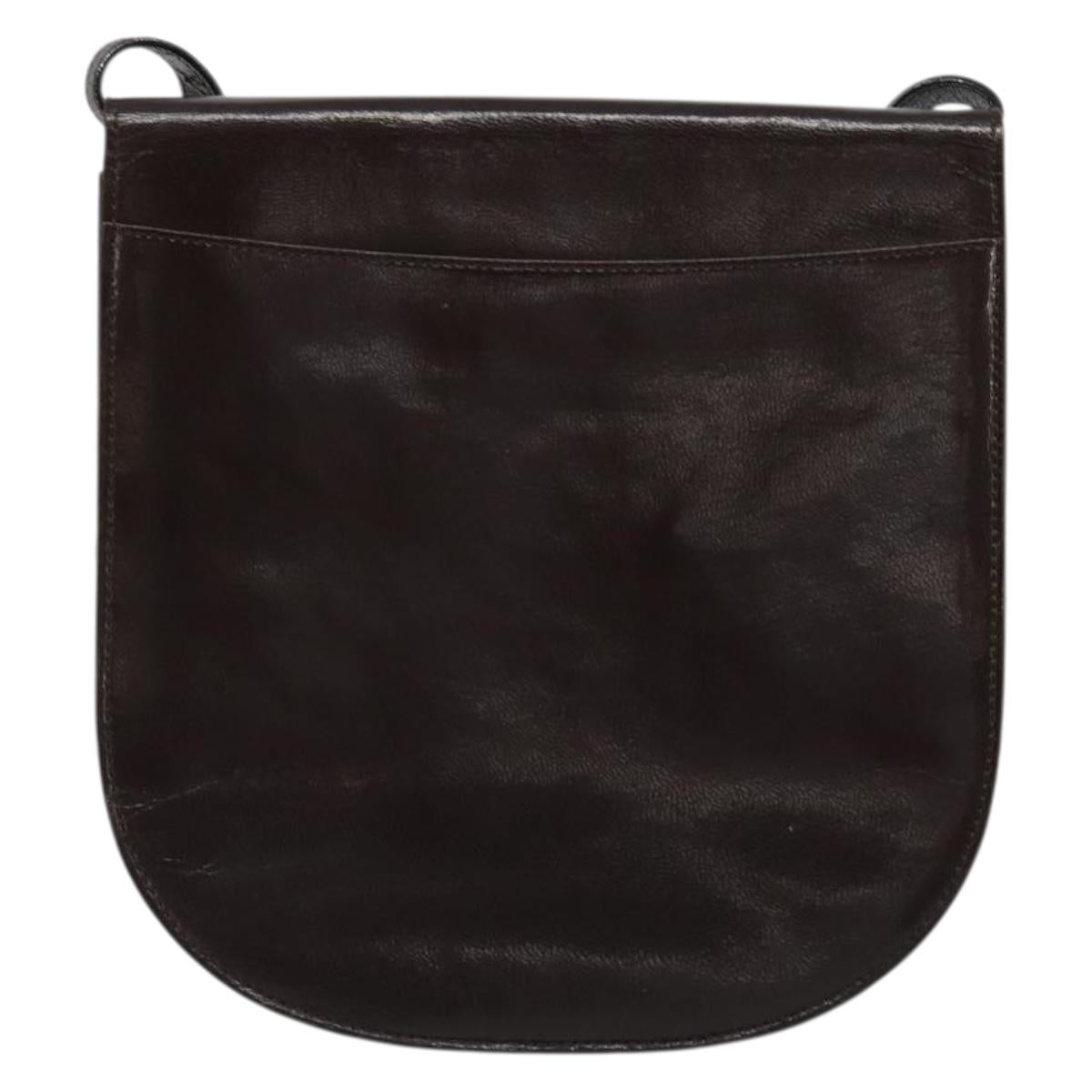 SAINT LAURENT Shoulder Bag Leather Brown Gold Auth 186801A - Jerrillo image 3