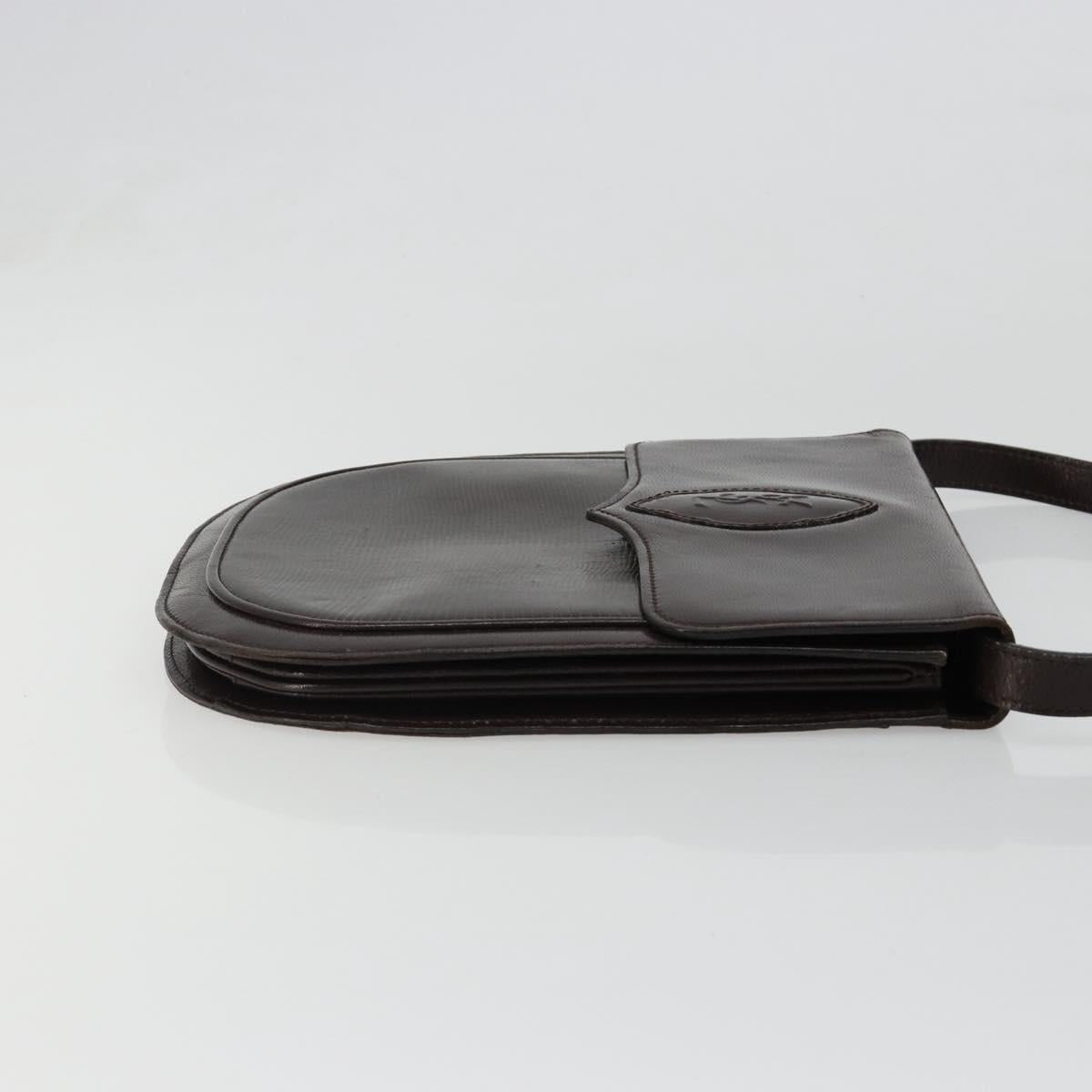SAINT LAURENT Shoulder Bag Leather Brown Gold Auth 186801A - Jerrillo image 4