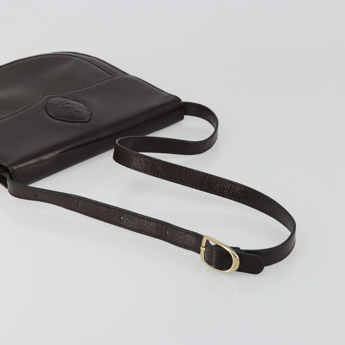 SAINT LAURENT Shoulder Bag Leather Brown Gold Auth 186801A - Jerrillo image 7